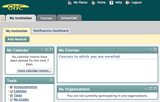 Blackboard Learn Entry Page